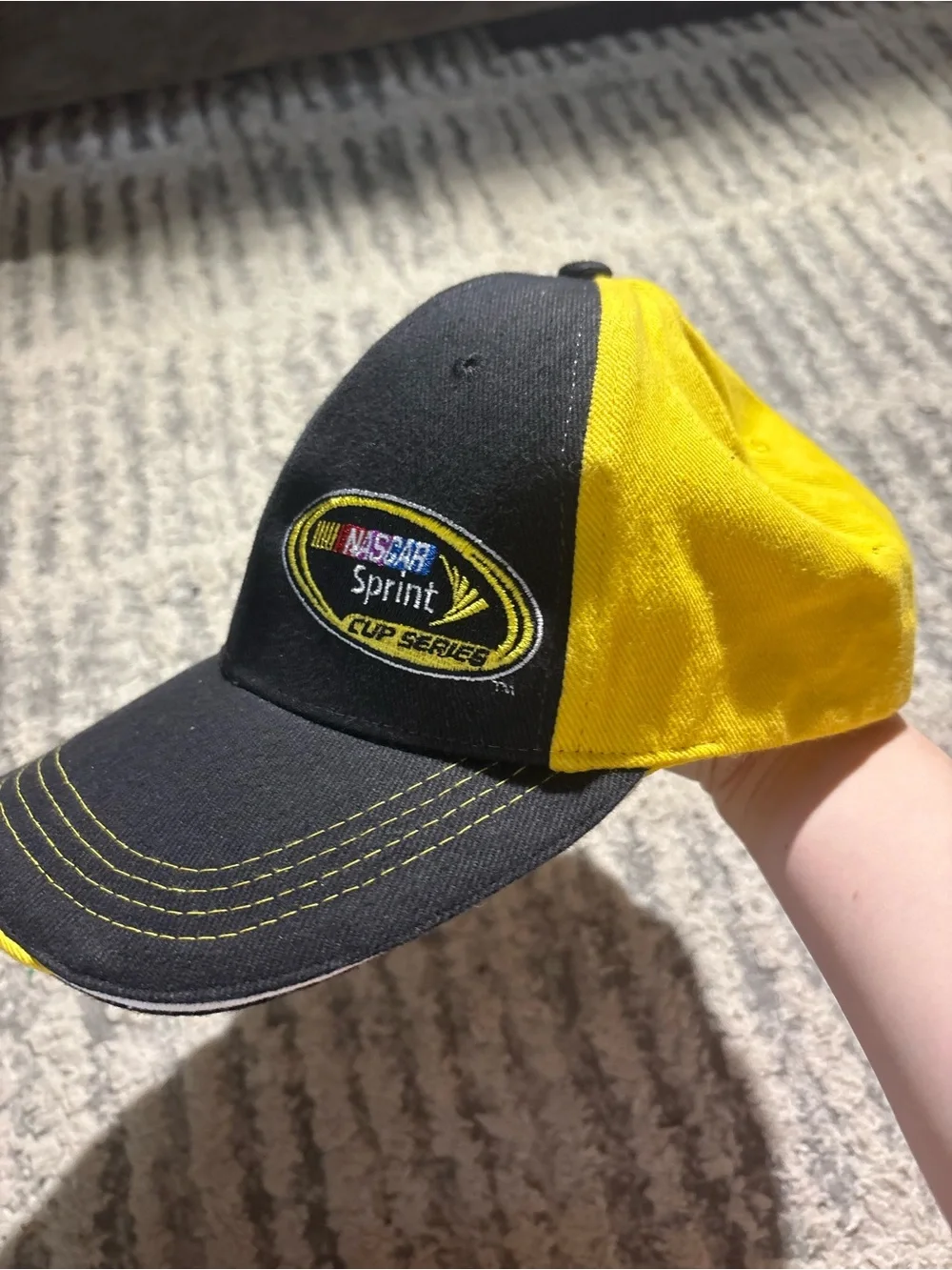 NASCAR x sprint black yellow trucker hat